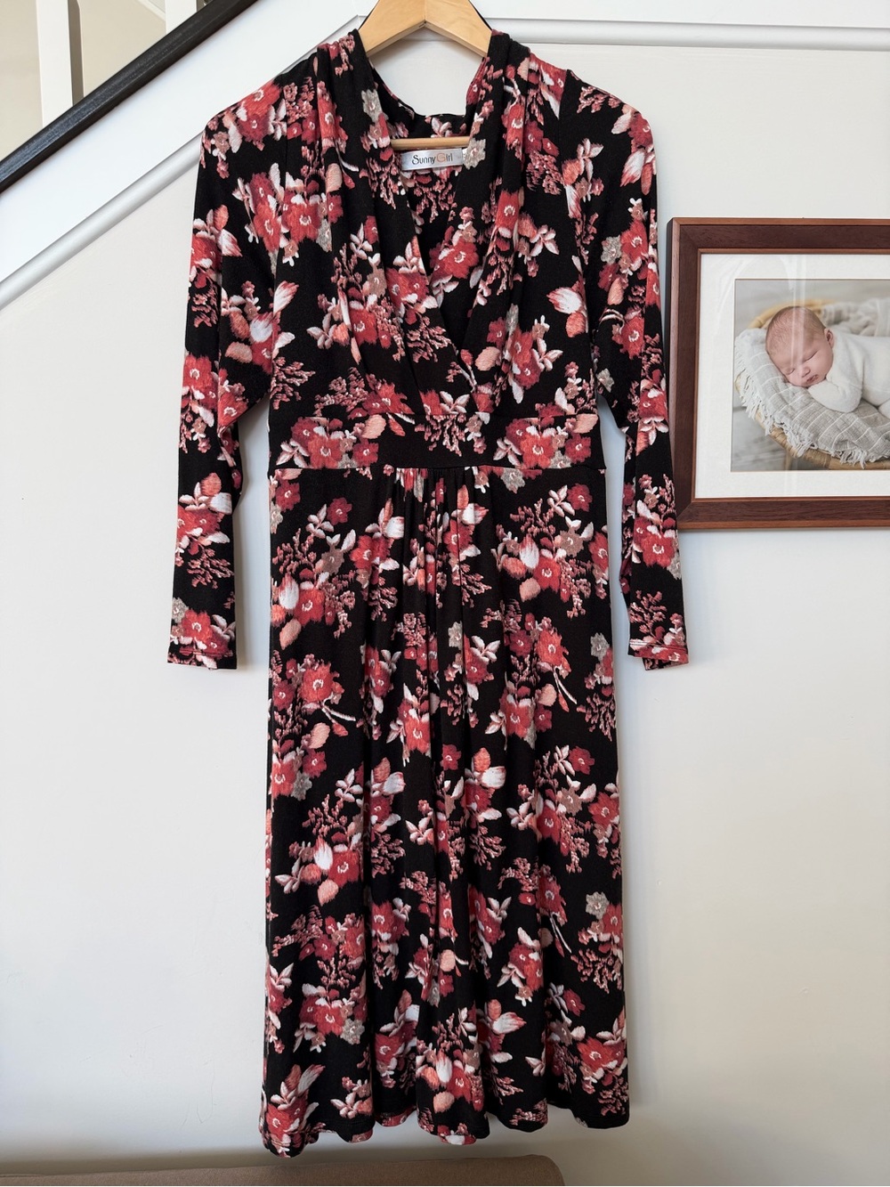 Plus Floral V Neck Dress from ModCloth